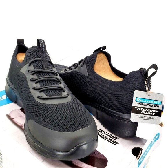 black cloth's skechers trainers - Picture 8 of 12